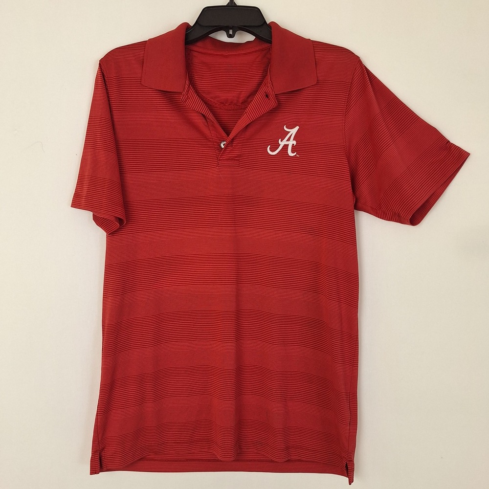 Short Sleeve Minimalist Gameday Collegiate Alabama Crimson Tide Polo Shirt  M